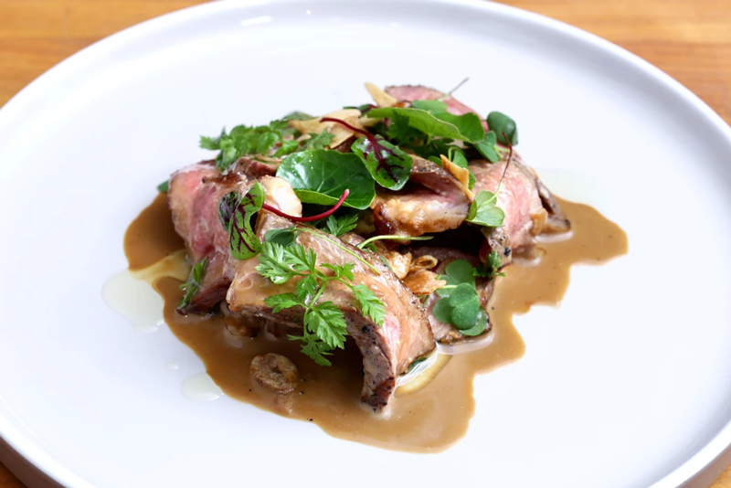 Wagyu Rump Bites With Truffle Vinaigrette Garlic Chips by Chef Hugo (View Steak Bar)